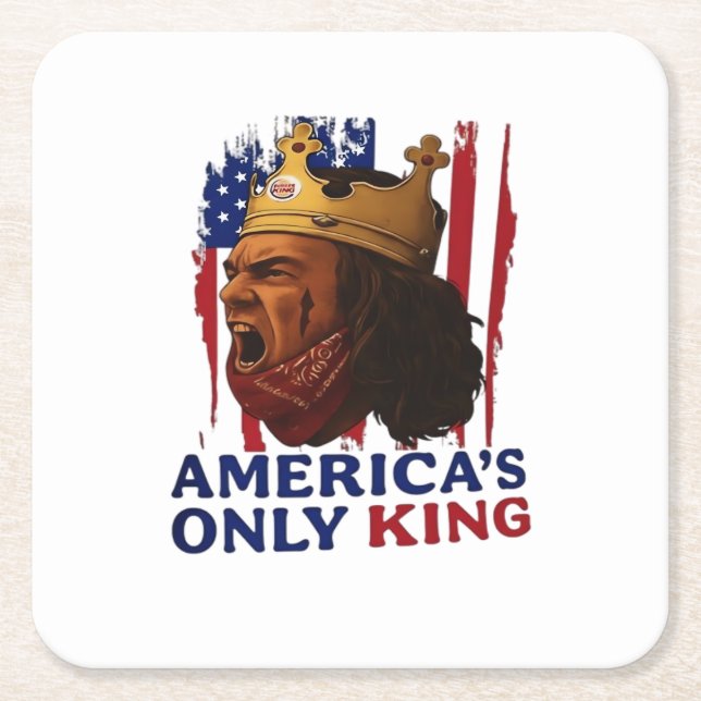 Amerikas ende kung underlägg papper kvadrat (Framsidan)