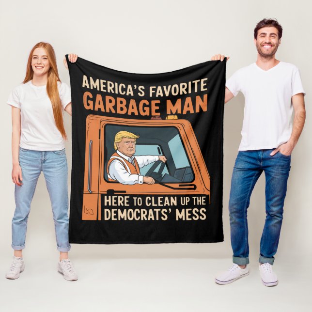 Amerikas favorit soptramp Trump 45 47 USA Fleecefilt (På plats)