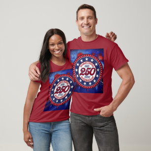 Amerikas födelsedags Semiquin Grafiska Fyrverkerie T Shirt