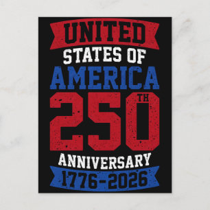 Amerikas förenade stater 250-årsjubileum 1776 20 helg vykort