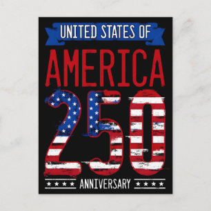 Amerikas förenade stater 250-årsjubileum helg vykort