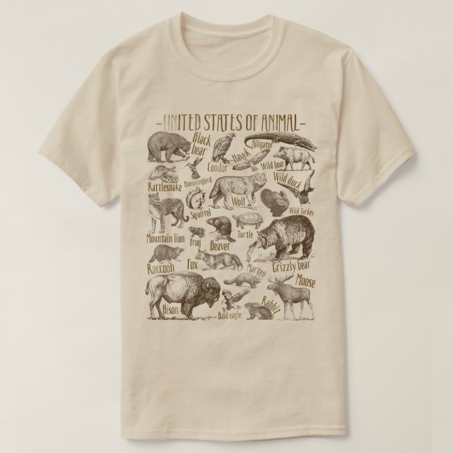 Amerikas förenta djurstater  t shirt (Design framsida)