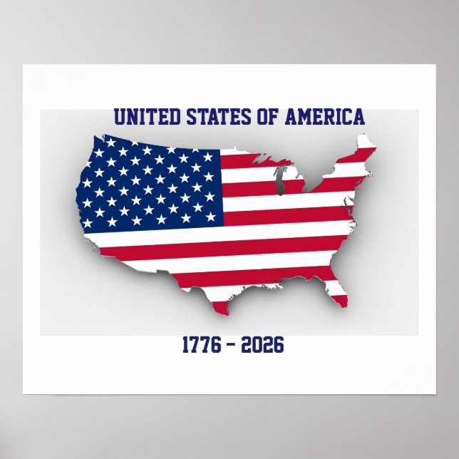 Amerikas Förenta Stater 1776-2026 årsjubileum Poster (Framsidan)