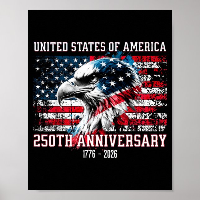 Amerikas förenta stater 1776 250-årsjubileum poster (Framsidan)