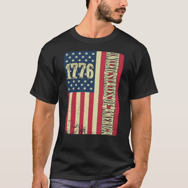 Amerikas förenta stater 1776 t shirt (Framsida)
