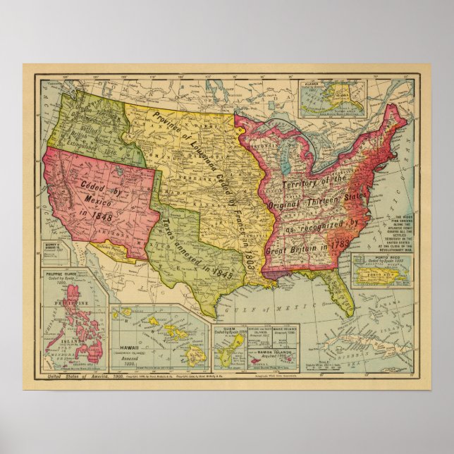 Amerikas förenta stater, 1900 poster (Framsidan)