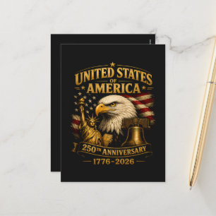 Amerikas Förenta Stater 250-årsjubileumsörn Helg Vykort