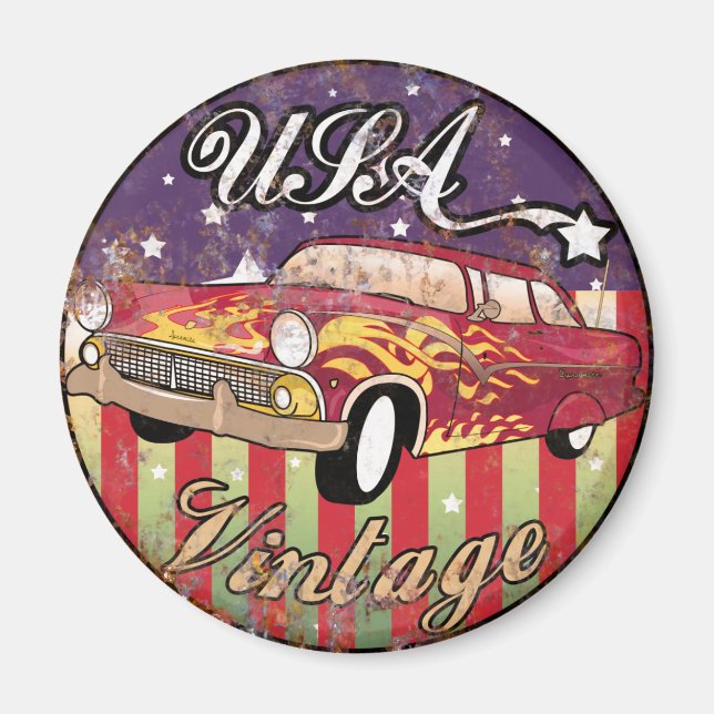 Amerikas förenta stater 59 vintage magnet (Framsidan)