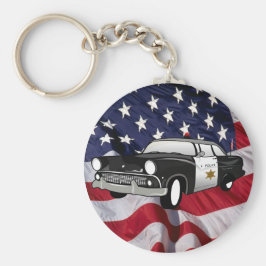 Amerikas förenta stater 59 vintage polisbil nyckelring