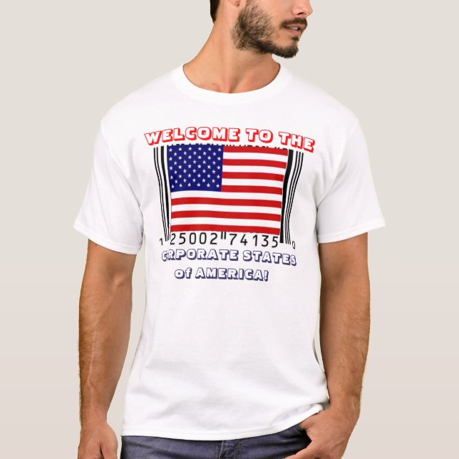 AMERIKAS FÖRENTA STATER ÄR EN KORPORATION! T-SHIRT (Framsida)