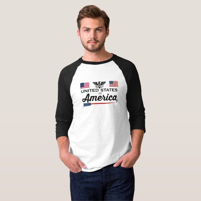 Amerikas Förenta Stater Design T Shirt (Hel framsida)