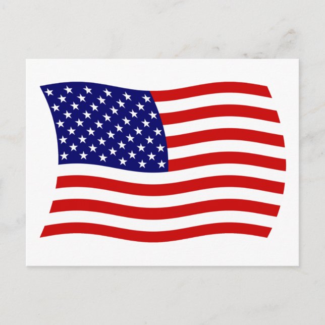 Amerikas förenta stater Flagga Postkort Vykort (Framsida)