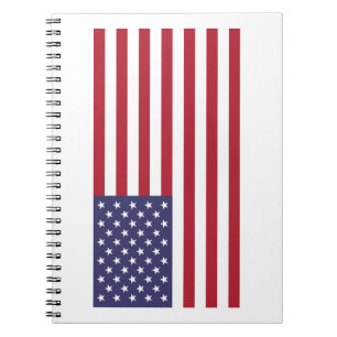 Amerikas förenta stater, flagga röd, vit och blå anteckningsbok