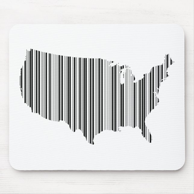 Amerikas förenta stater i streckkod musmatta (Framsidan)