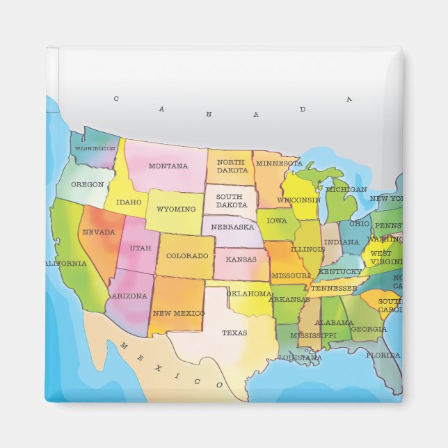 Amerikas förenta stater magnet (Framsidan)