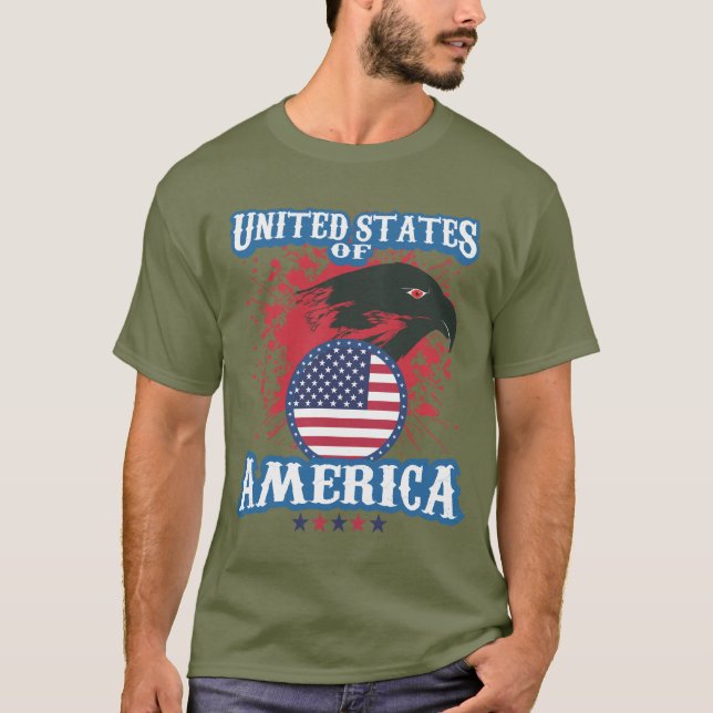 Amerikas förenta stater med Eagle T Shirt (Framsida)
