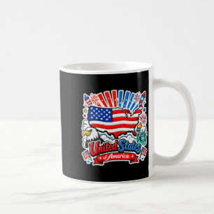 Amerikas förenta stater patriotisk grafik, usa kar kaffemugg
