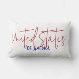 Amerikas Förenta Stater Resa Souvenir Gåva Lumbarkudde