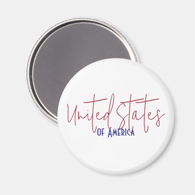 Amerikas Förenta Stater Resa Souvenir Gåva Magnet (Front/Back)