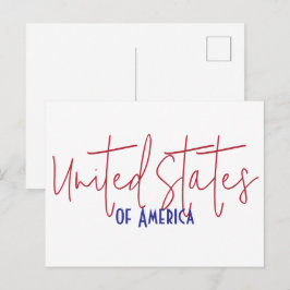 Amerikas Förenta Stater Resa Souvenir Gåva Vykort