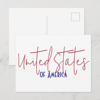 Amerikas Förenta Stater Resa Souvenir Gåva Vykort