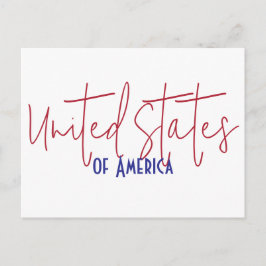 Amerikas Förenta Stater Resa Souvenir Gåva Vykort