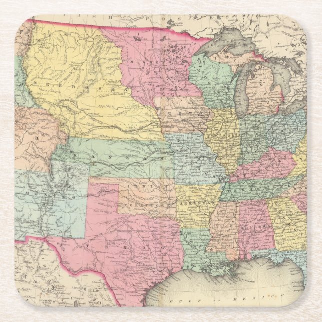 Amerikas förenta stater underlägg papper kvadrat (Framsidan)