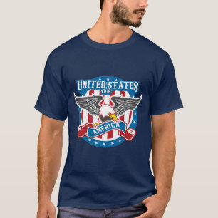 Amerikas Förenta Stater Vit Huvad Örn Patriotisk T Shirt