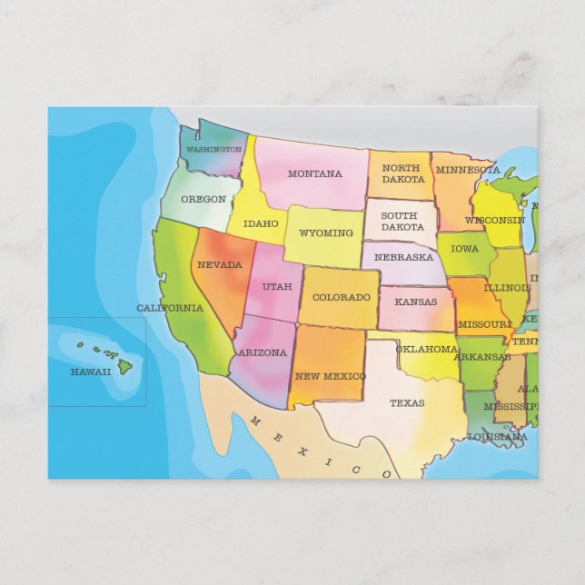 Amerikas förenta stater vykort (Framsida)