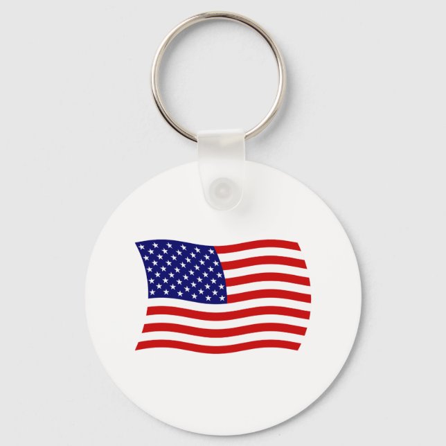 Amerikas förenta staters Flagga Keychain Nyckelring (Framsida)