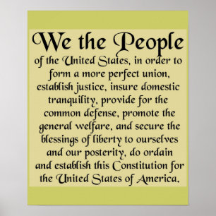 Amerikas förenta staters konstitution poster