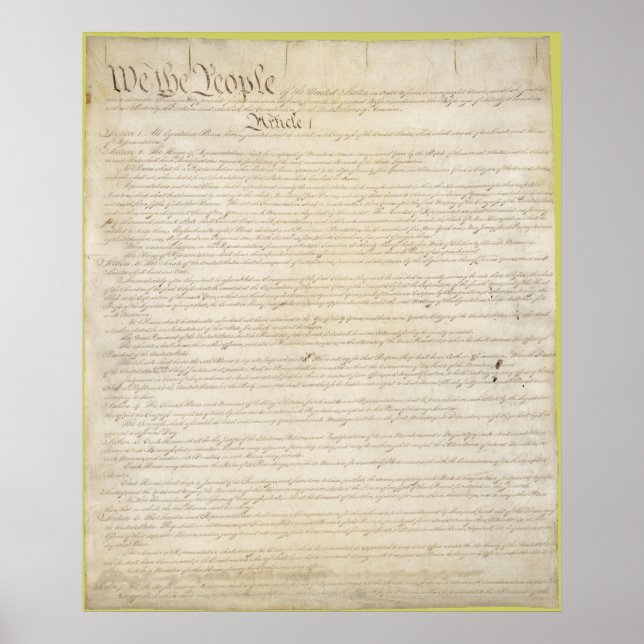 Amerikas förenta staters konstitution poster (Framsidan)
