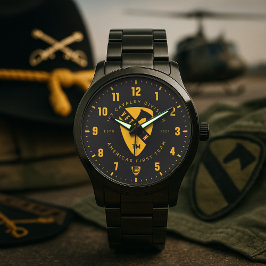 Amerikas första teamveteran personlig svart armbandsur