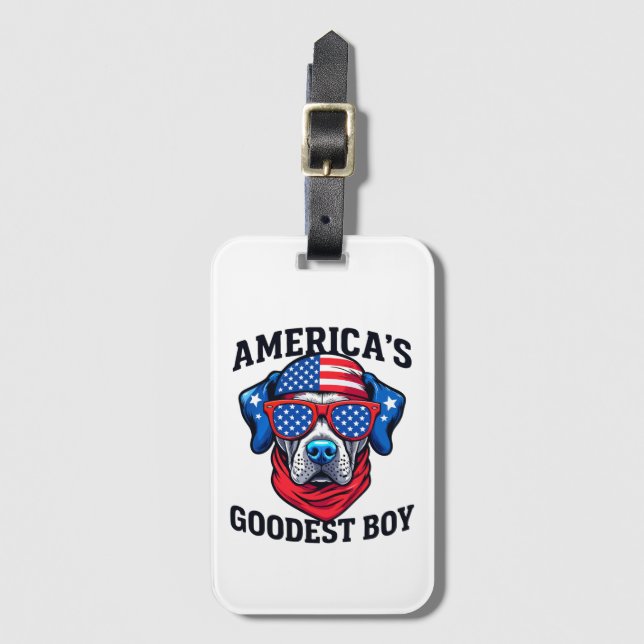 Amerikas Godaste Pojke Hund Bagagebricka (Framsida vertikal)