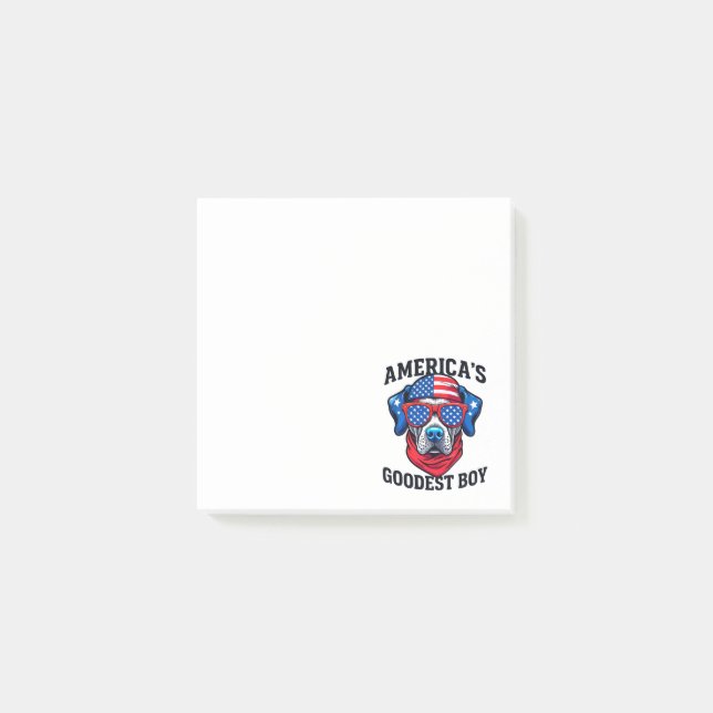 Amerikas Goodest Boy Hund Post-it Block (Framsida)