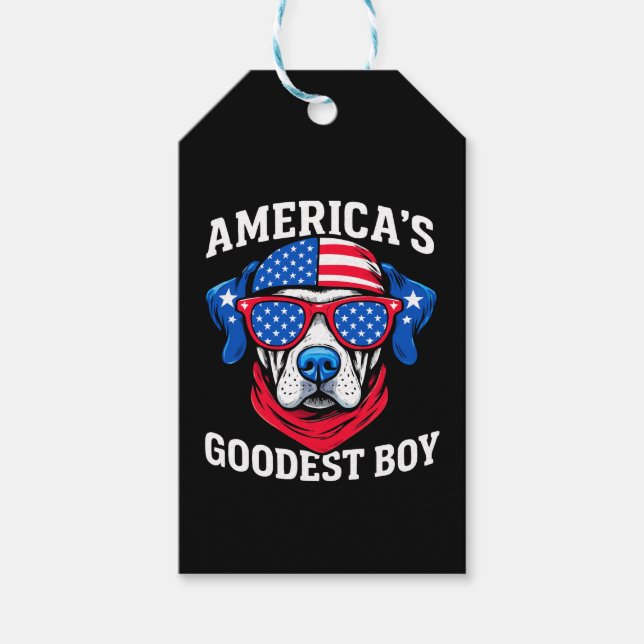 Amerikas Goodest Boy Hund Presentetikett (Framsidan)