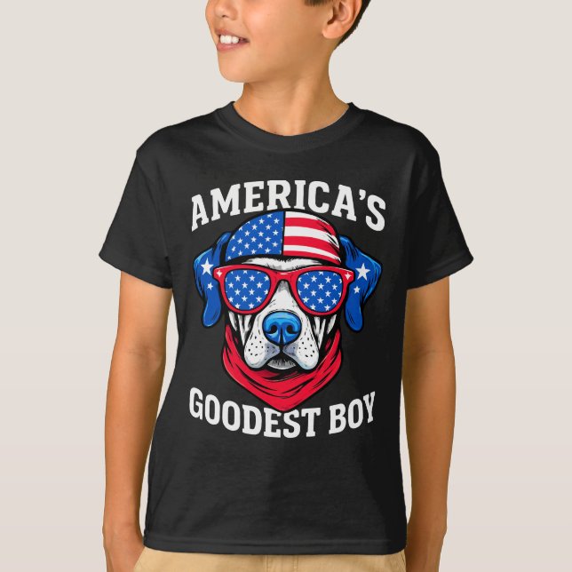 Amerikas Goodest Boy Hund T Shirt (Framsida)