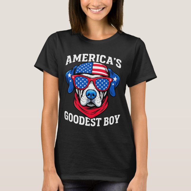 Amerikas Goodest Boy Hund T Shirt (Framsida)