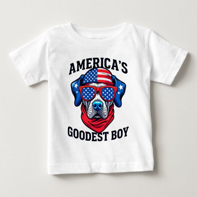 Amerikas Goodest Boy Hund T Shirt (Framsida)