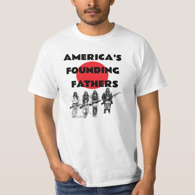 Amerikas grundande Far USA Tshirt T Shirt (Framsida)