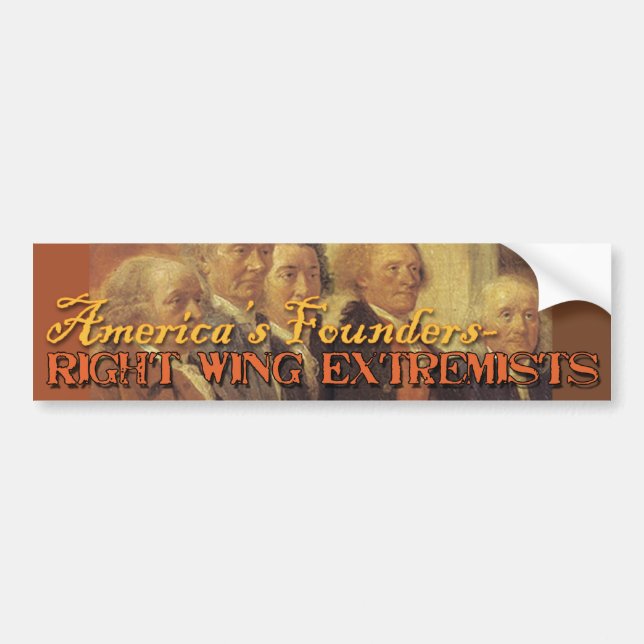 Amerikas grundlagsfäder: Höger-extremister Bildekal (Framsidan)