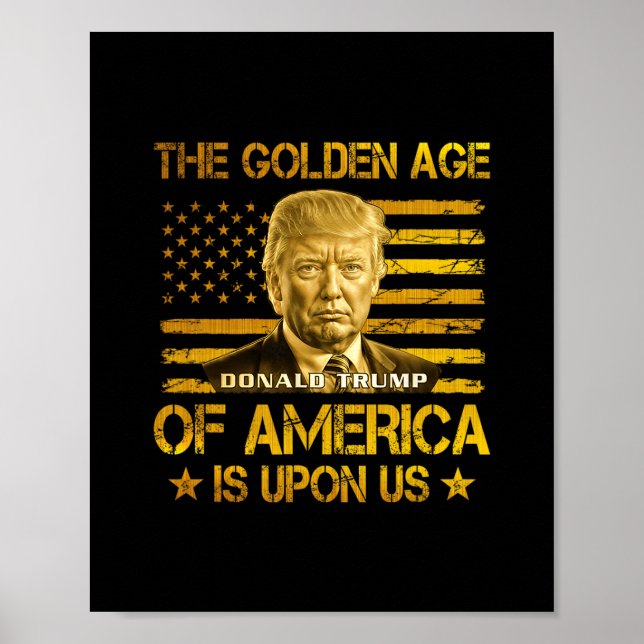 Amerikas guldålder är över oss Roligt Trump G Poster (Framsidan)
