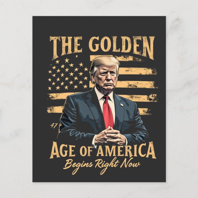 Amerikas guldålder börjar nu flygblad (Framsidan)