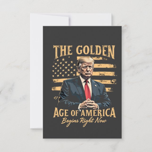 Amerikas guldålder börjar nu tack kort (Framsida)