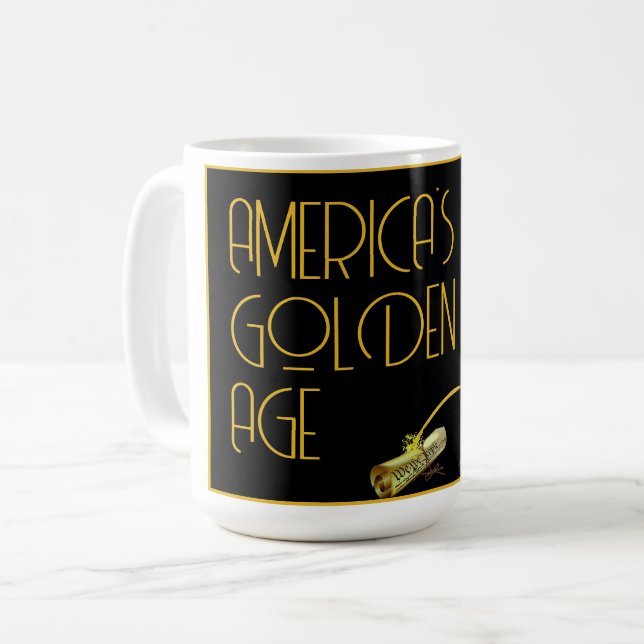 Amerikas gyllene ålder kaffemugg (Framsida vänster)
