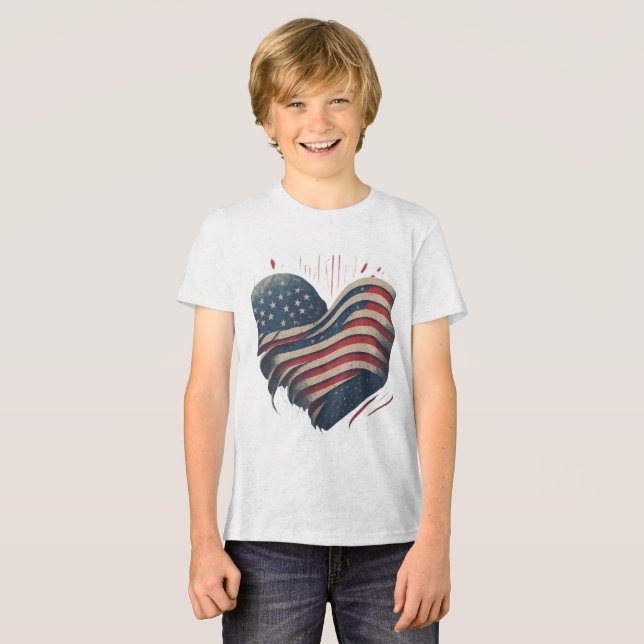 Amerikas hjärta t shirt (Framsida Full)