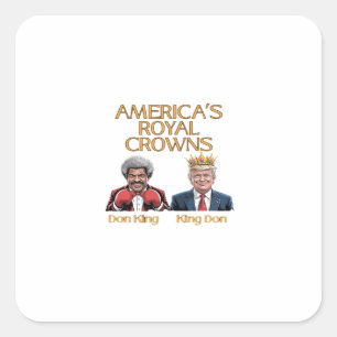 Amerikas kronor och Don-grafik Fyrkantigt Klistermärke
