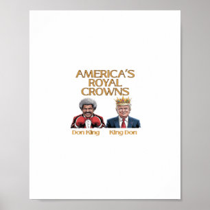 Amerikas kronor och Don-grafik Poster