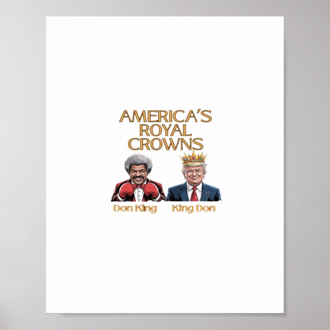 Amerikas kronor och Don-grafik Poster (Framsidan)