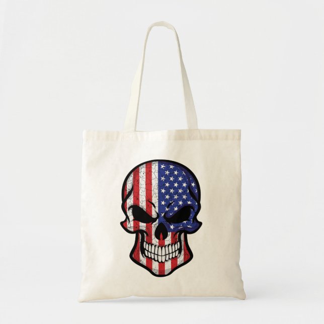 Amerikas leende dödskalleflagga tygkasse (Framsidan)